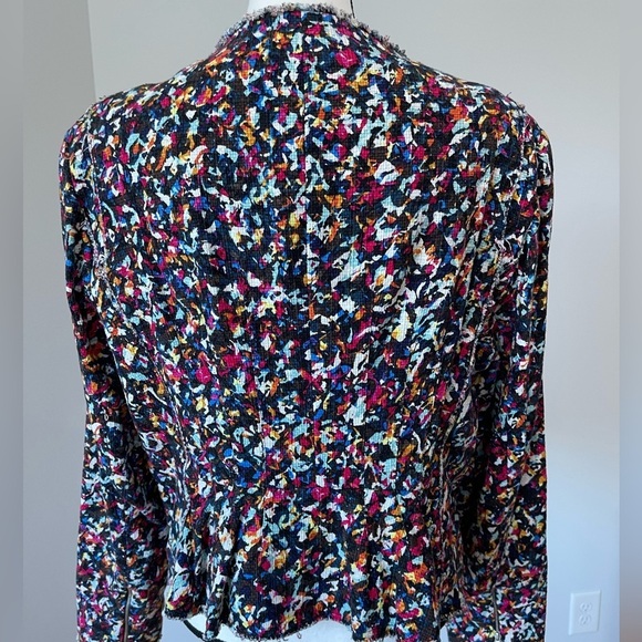 1. State Jacket zippered and snaps colorful work career business modest size XL - Picture 2 of 15